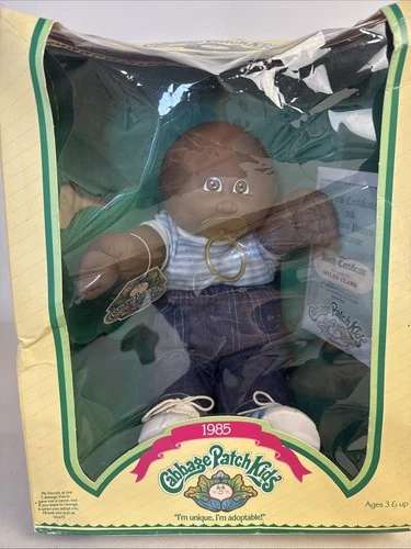 1985 Cabbage Patch Kids 3900-Myles Clark -in Original Box-with Papers