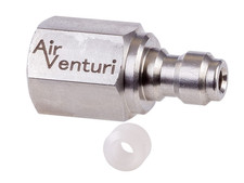 Male Quick-Disconnect, 1/8 BSPP Female Threads, Steel, Rated to 5000 PSI, Incl.