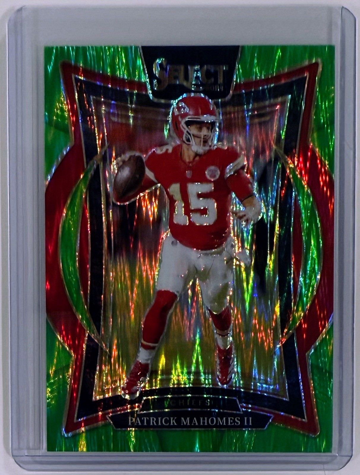 2024 Panini Select Patrick Mahomes Green Shock /599 #33 Chiefs