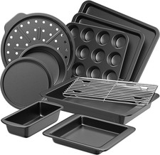 Bakeware Sets, Baking Pans Set, Nonstick Oven Pan for Kitchen with Wider Grips, 