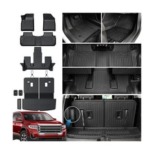 Floor Mats Cargo Mat Set for 2017-2023 GMC Acadia 6 Seats Captain Chairs Acce...