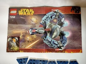 Star Wars Episode 3 Droid Tri-Fighter (7252) with Manual, Droid, Most Stickers