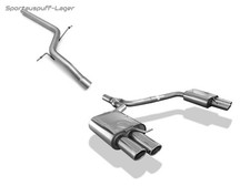 Fox Duplex Racinganlage Audi A5 B8 Coupe 2.0 TFSI 2x80 rund schräg