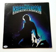 Kris Kristofferson igned Surreal Thing Album Cover LP ACOA