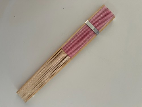 Japanese Sakura Dance Hand Held Folding SENSU Fan Pink Cherry Blossom - Picture 7 of 7