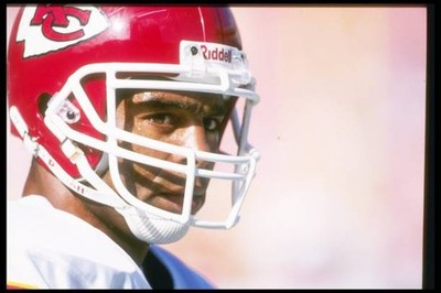 Running back Marcus Allen Kansas City Chiefs looks on at a game v - Old Photo 1