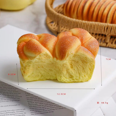 1Pc Slow Rebound Pinch Cartoon Coconut Bread Decompression Model Prop Home Decor