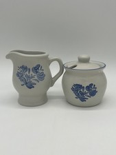 Vintage Pfaltzgraff Yorktowne Stoneware Cream and Sugar Set