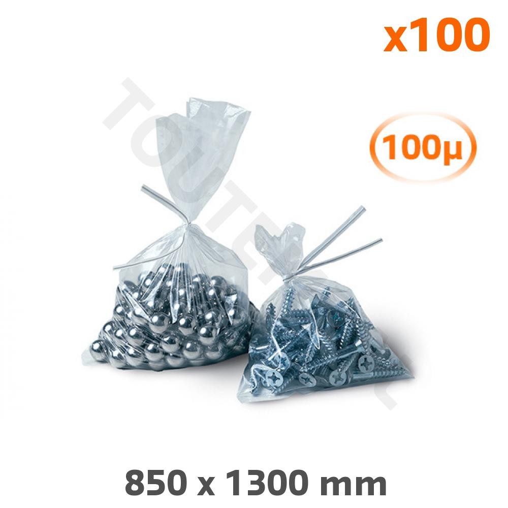 Sachet plastique grande taille 850 x 1300 mm sac de rangement transparent 100 microns solide