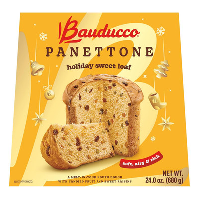 Classic Panettone, 24.0 Oz (Pack of 1) - Soft and Moist Bread with Candied Fruit