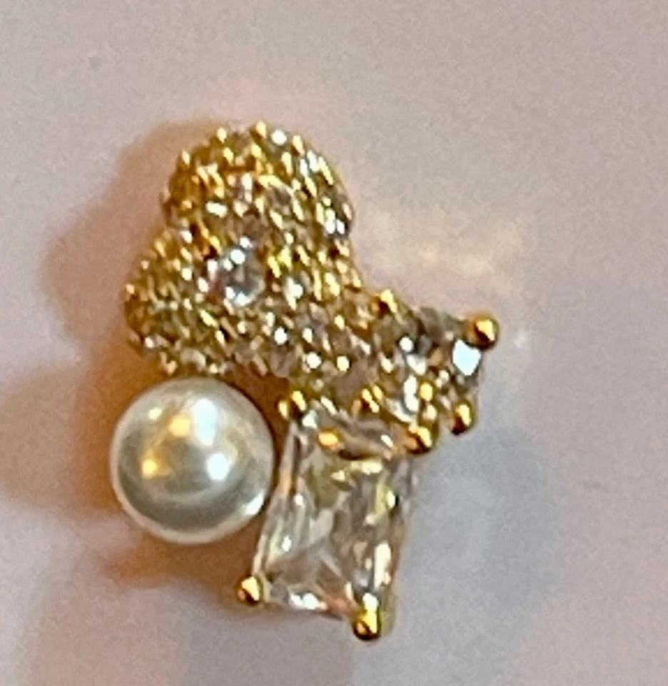 Pendientes Kate Spade Ramo Lanzamiento Ramo Cristal Perla Tachuelas Oro Nuevos con Etiquetas Foto 2 de 4