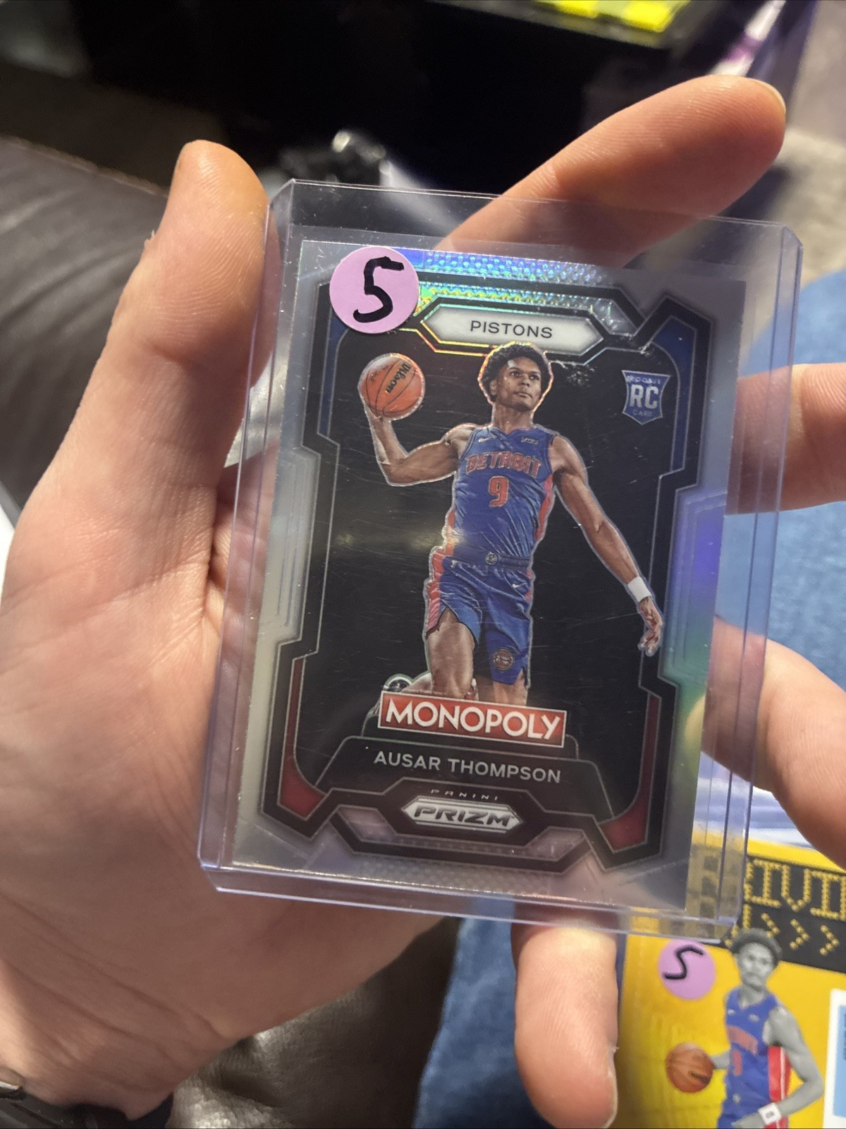 2023-24 Panini Prizm Monopoly Ausar Thompson Silver Prizm Rookie RC Pistons SP