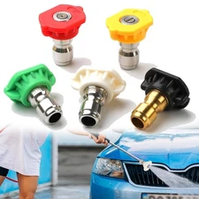 5-Pack Pressure Washer Spray Nozzle Tip Set Multiple Degrees 1/4" Quick Connect