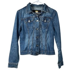 Vitage Todd Oldham Blue Denim Trucker Jacket Women's Size M 90s Y2K