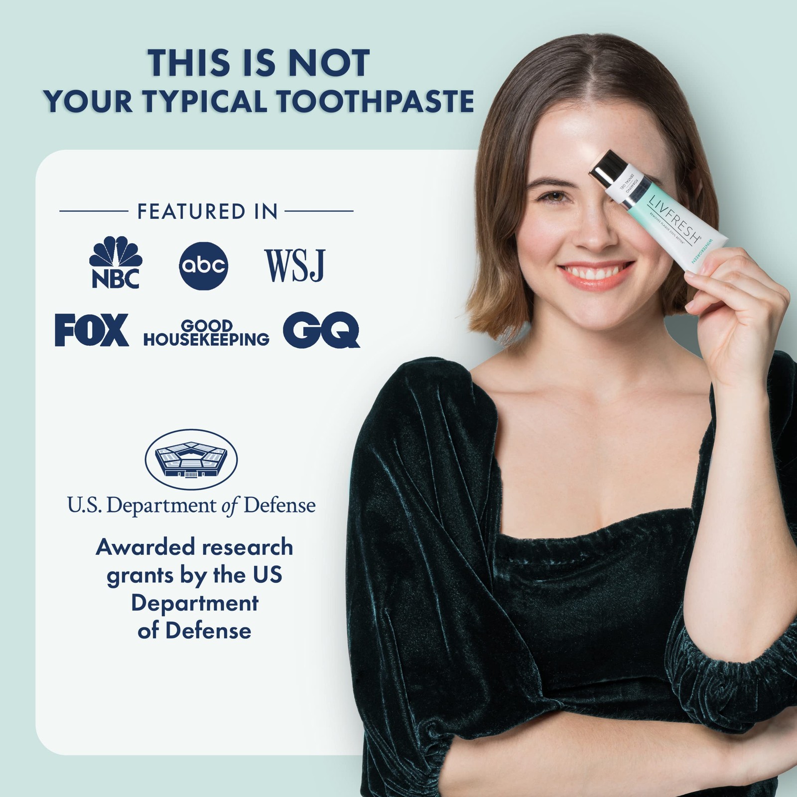 LIVFRESH Toothpaste Gel Clinically Proven to Remove Plaque 250% Better Improv...