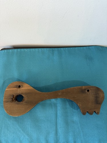 Vintage Rustic Wood Key Shape Key Rack Holder for Wall 5 Hooks Countrycore Farm - Picture 13 of 16