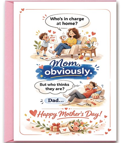 Funny Mothers Day Card for Mom, Happy Mother's Day Cards Gifts from ...