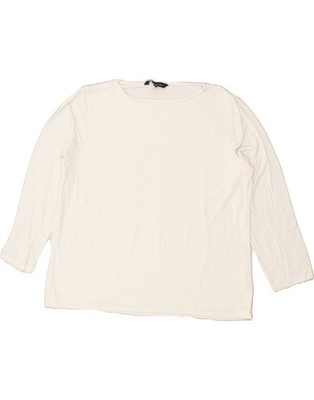 CREW CLOTHING Damen Oberteil Langarm UK 18 XL Weiß Modacryl BE12