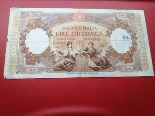 10.000 LIRE REGINE DEL MARE CAPRANESI 10000 LIRE REPUBBLICHE MARINARE 5/5/1952