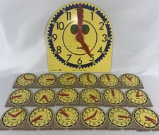 Teacher's 13" Judy Clock  18 Mini Clock Set Teach Time Classroom Homeschool K-3