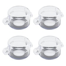 4-Pack Protective Cover Round Push Button Switch Protector Clear for 22mm Dia...