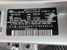 2015 KIA OPTIMA Fuse Box OEM 912504C860 Used 2.4L VIN 7 100K Miles