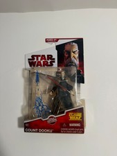 Star Wars Clone Wars CW27 Count Dooku w  Asajj Ventress Hologram 3.75  Figure