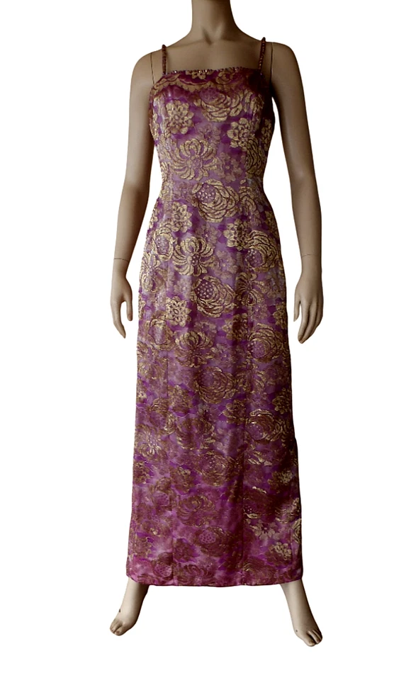 Vintage Cache Guipure Lace Mermaid Beads Dress Sz 8 Fairy Boho Y2K Prom 90s Gown - Image 2 of 4