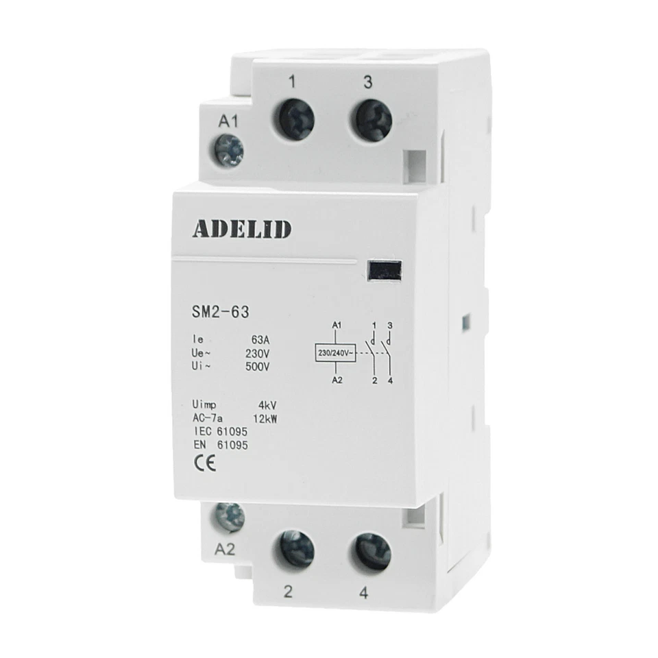 Schaltrelais Leitungsschutzschalter Schütze Installationsschütz 25-100A 230V 24V - Bild 2 von 4