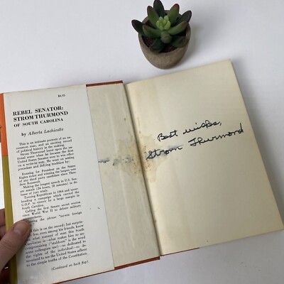 SIGNED 1966 Rebel Senator Strom Thurmond of South Carolina by Strom Thurmond