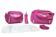 Baby Nappy Changing Bag Set 5pcs Mummy Maternity Hospital Diaper Bag Handbag UK