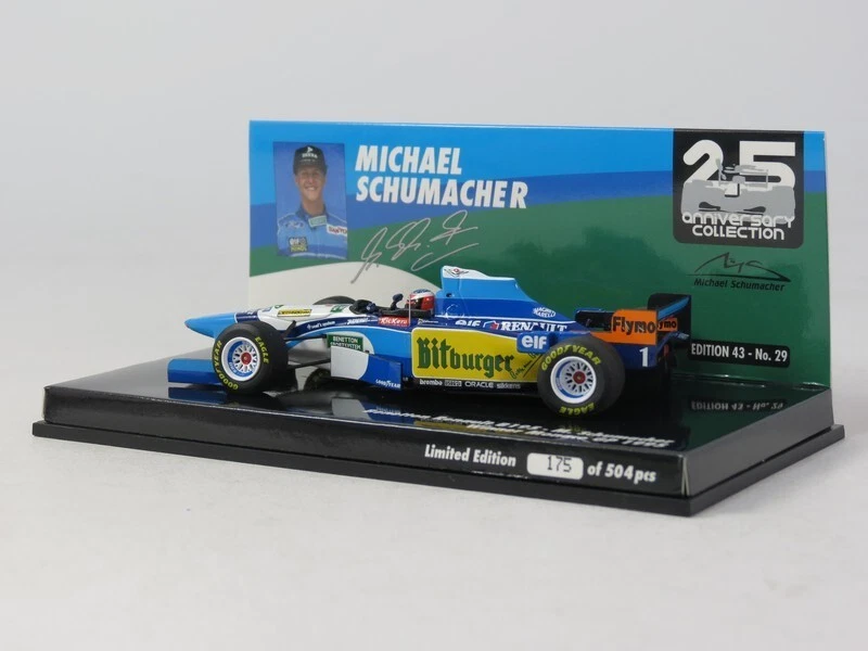 Minichamps Benetton B195 Schumacher Mónaco 1995 Campeón Del Mundo 1/43 517950501 - Imagen 2 de 4