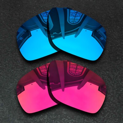 Blue&Red Replacement Lenses For-Oakley Dispatch 1 Polarized