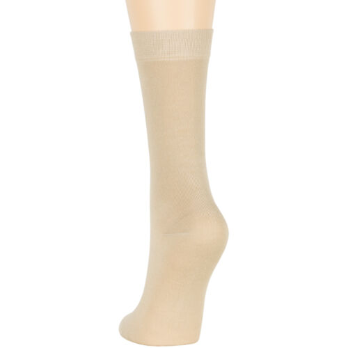 Womens Bamboo 4 Pack Solid Crew Socks L-M Black-Navy-Brown-Beige-Grey-White - Picture 107 of 182