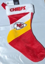 Kansas City Chiefs Christmas Stocking Holiday 17" Team Colors Logo New! - ST19