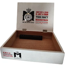 Macanudo Stash Box, Humidor, Hygrometer, Humidifier, Wooden, Cigar Box, Herb Box