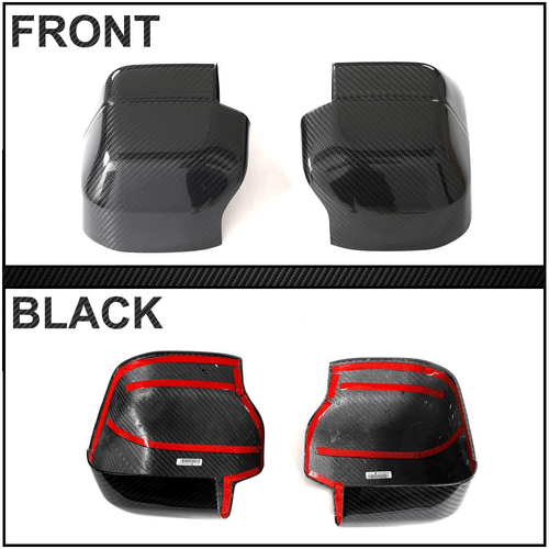 For Land Rover Defender 90 110 130 20UP Dry Carbon Side Mirror Cover Caps Add On - Picture 11 of 12