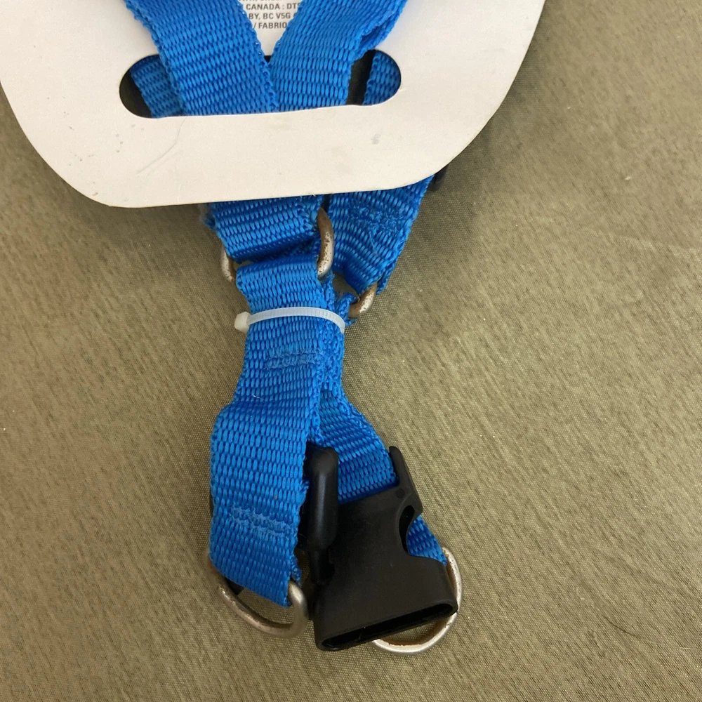 Dog Harness Size M Medium Plain Blue GKC Adjustable Dogs Chest 18-24 In.