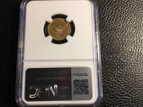 1857-S 2 1/2 Liberty Gold Coin NGC AU 53 - Picture 4 of 4