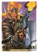 2024 MARVEL MASTERPIECES 92 PLATINUM CANVAS PARALLEL #2 JOHNNY BLAZE