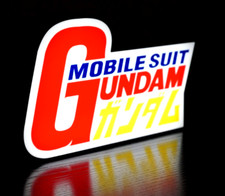 Lampada Targa Insegna Luminosa USB C LED Lightbox Gundam Mobile Suit 3D Printed