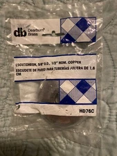 DB Dearborn Brass Escutcheon 5/8" O.D., 1/2" Nom. Copper