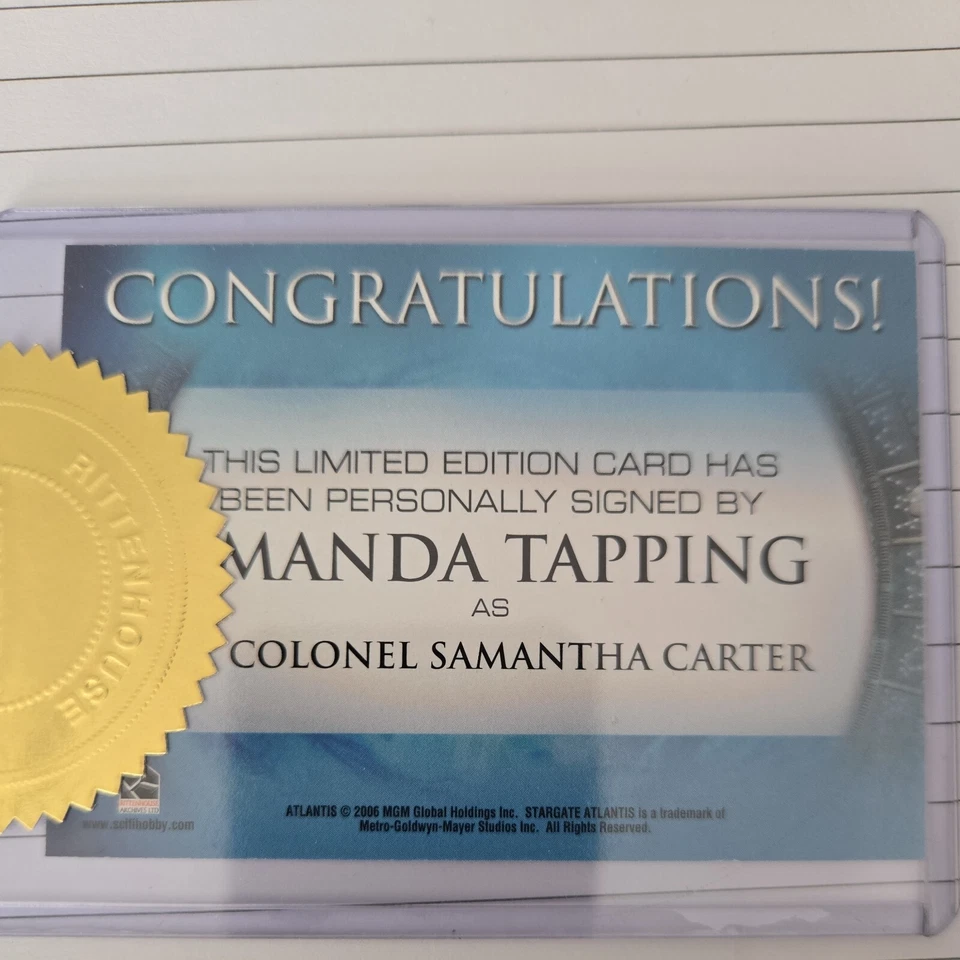 Stargate Atlantis Season 2 Autograph Card Amanda Tapping [2 Case] - Image 2 of 2