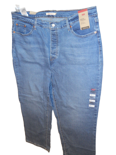 Levi's BLUE Women's Plus Size 22W High-Rise Wedgie Straight Cropped Jeans (B9) - 第 1/4 張圖片