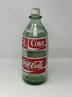 Vintage circa 1970's 2 Liter Coca Cola Green Glass 67.6 Fl Oz. Bottle With Lid