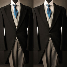 Formal Men's Suits Business 2Pcs Party Prom Black Classic Tailcoat Tuxedo Jacket
