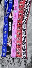 Lot 10pcs cartoon mickey minnie mix Lanyard Mobile Phone ID Card KeyChain Holder