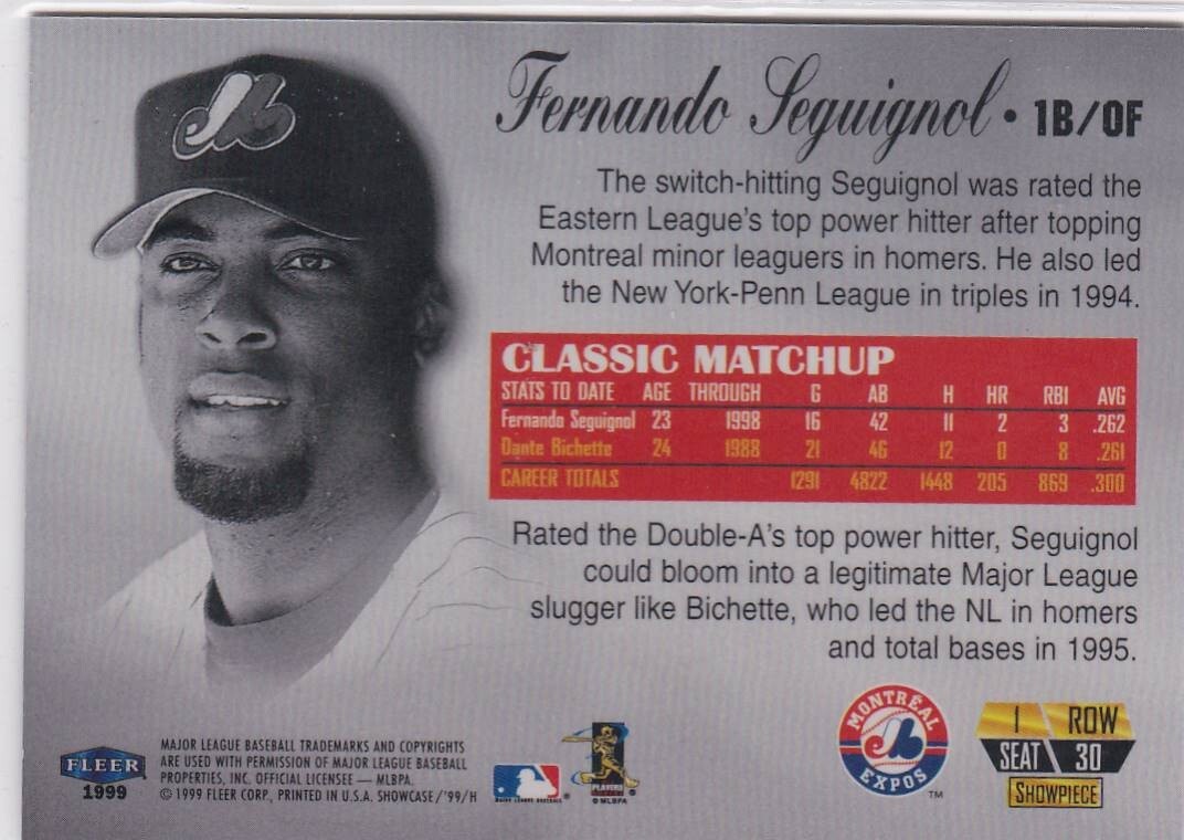 1999 Flair Vetrina Fila 1 Posto 30 Fernando Seguignol Expos 1500 Spedizione Gratuita!