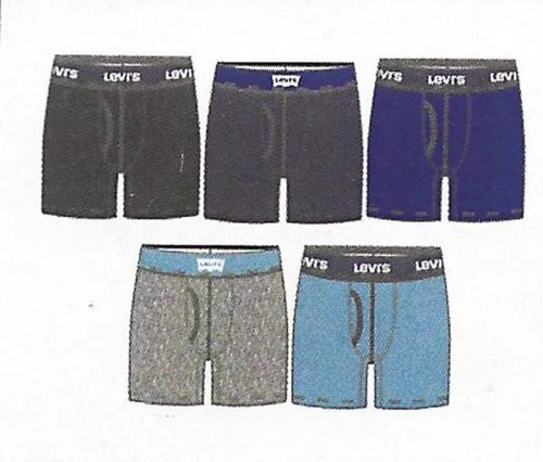 Paquete de 5 calzoncillos boxer Levi's para hombre talla L algodón suave premium clásicos nuevos en caja - Imagen 3 de 3