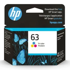 HP 63 Tri Color Ink Cartridge for Deskjet Envy Officejet Printers F6U61AN